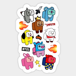 Among Us BT21 BTS Sticker